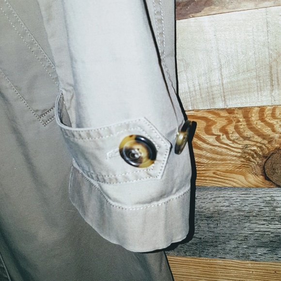 DKNY VINTAGE LONG TAN TRENCH COAT - Picture 5 of 8